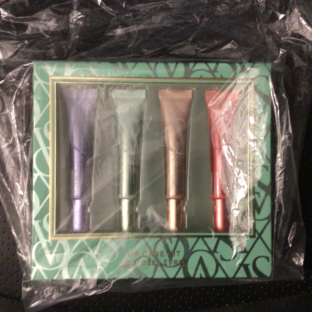 Victoria's Secret Purple and Green Lip Balm & Gloss Set
